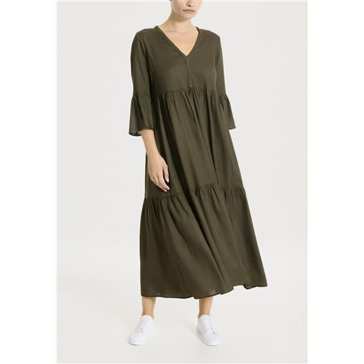 Ragno abito donna manica 3/4 mussola viscosa estiva ds10dg