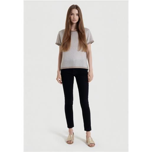 Intrecci milano maglia donna lurex mezza manica art. S26-18