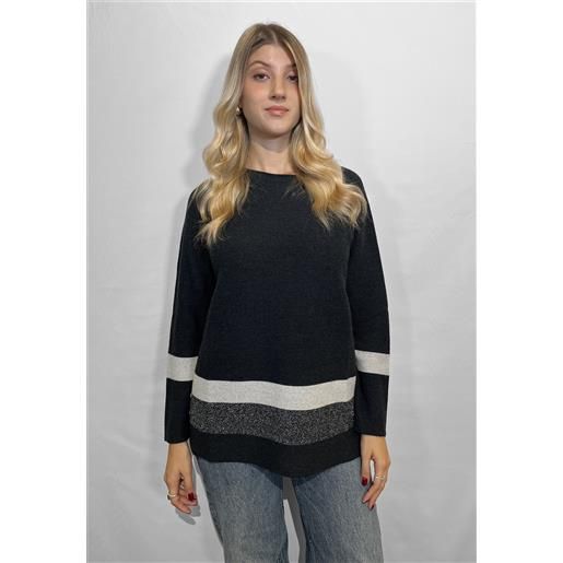 Le morbide maglia donna manica lunga inserti lurex art. 02147