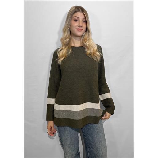 Le morbide maglia donna manica lunga inserti lurex art. 02147