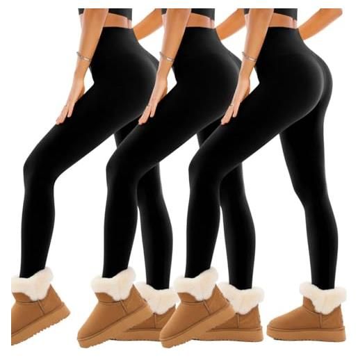 SINOPHANT leggins termici donna leggings invernali leggings felpati vita alta caldi elastici pantaloni