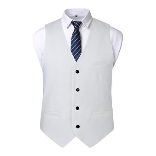 Oralidera gilet da abito da uomo formale da cerimonia nuziale da uomo slim fit gilet a spina di pesce abito abito gilet