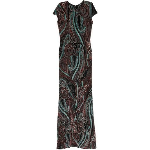 ETRO abito in velluto stamoa paisley