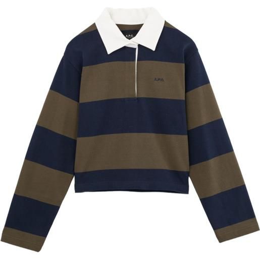 A.P.C. camicia a righe a maniche lunghe - blu