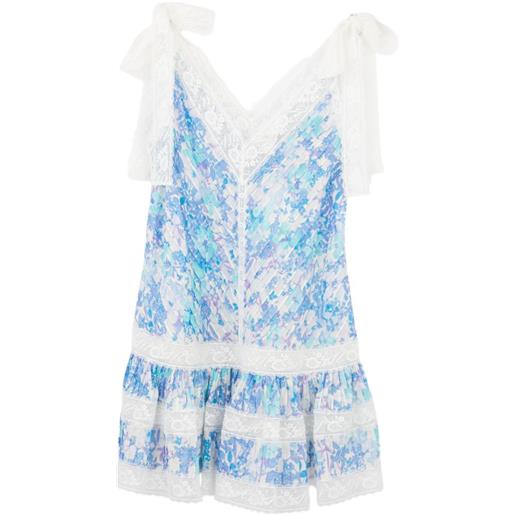 ZIMMERMANN abito corto a fiori - blu