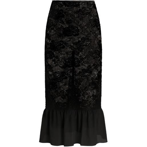 Dolce & Gabbana gonna con ricamo - nero