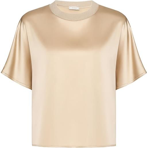 Peserico satin kimono-sleeve blouse - toni neutri
