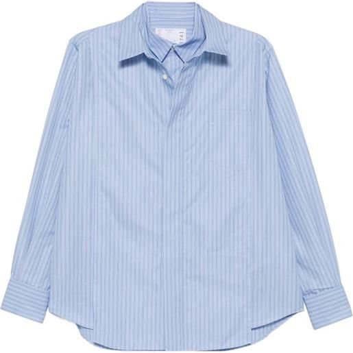 sacai camicia gessata - blu