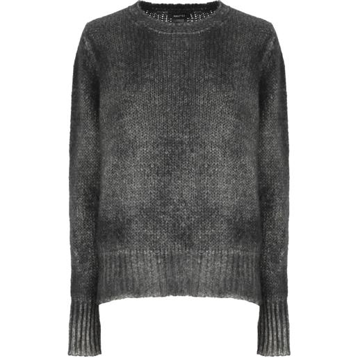 Avant Toi maglione con effetto schiarito - nero
