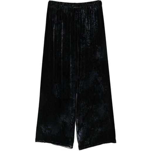 Avant Toi pantaloni a gamba ampia in velluto - blu