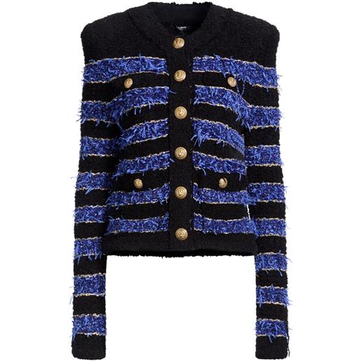 BALMAIN - giubbotto - blu