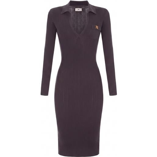 Elisabetta Franchi long dress in knit fabric