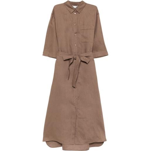 Max Mara abito midi con cintura - marrone