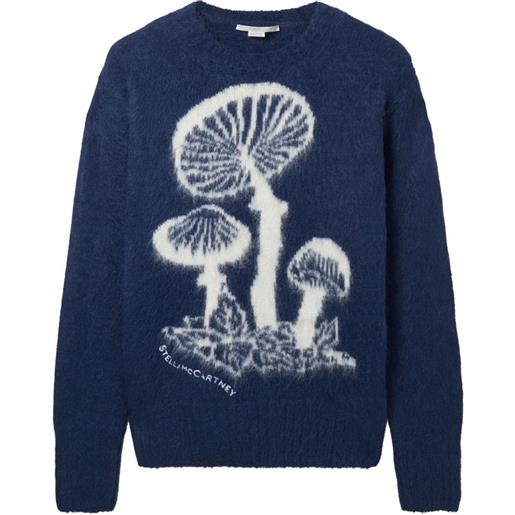 Stella McCartney maglione con motivo fungo - blu