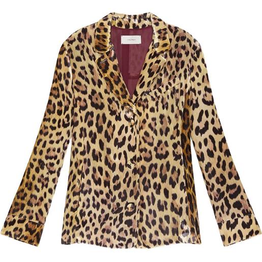 MALIPARMI giacca leopardata - marrone