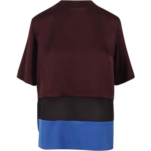 Christian Wijnants blusa tuno con design color-block - viola