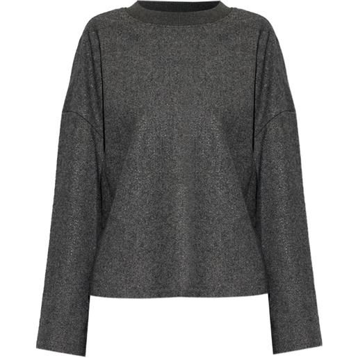 Emporio Armani top con filo lurex - grigio