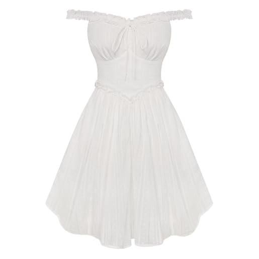 SCARLET DARKNESS abito da donna, senza maniche, con scollo a v, in cotone