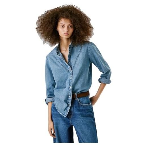 Pepe Jeans regular denim blouse camicia donna (pacco da 1)