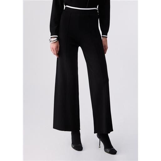 Liu jo pantaloni in maglia, nero
