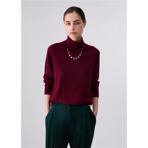 Liu jo dolcevita in lana con bracciale, rosso