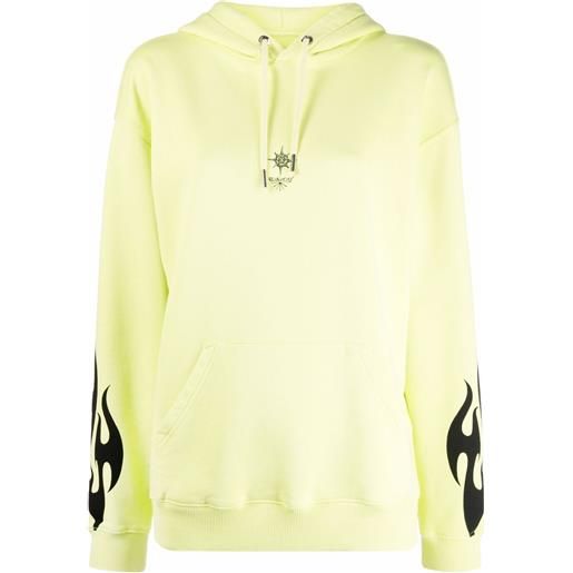 Givenchy felpa con stampa sacred heart - giallo