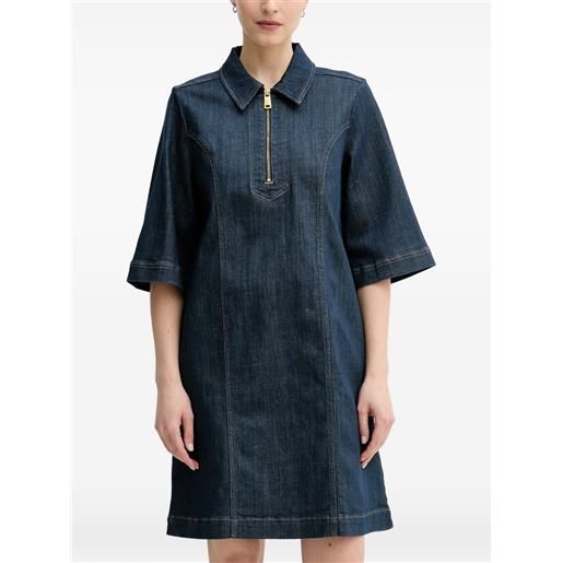 Mos Mosh abito corto denim mmabigail con zip - blu