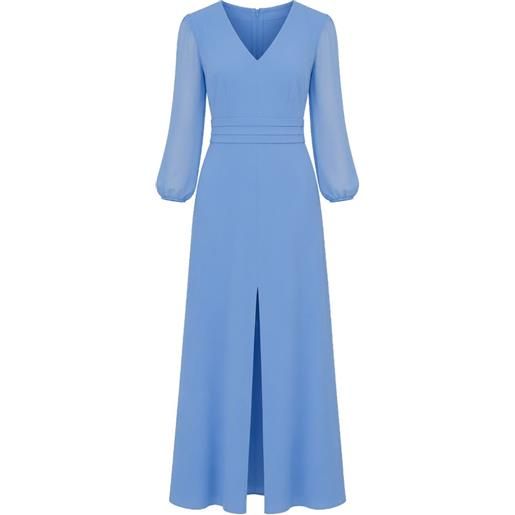 Patrizia Pepe abito lungo con dettaglio catena - blu