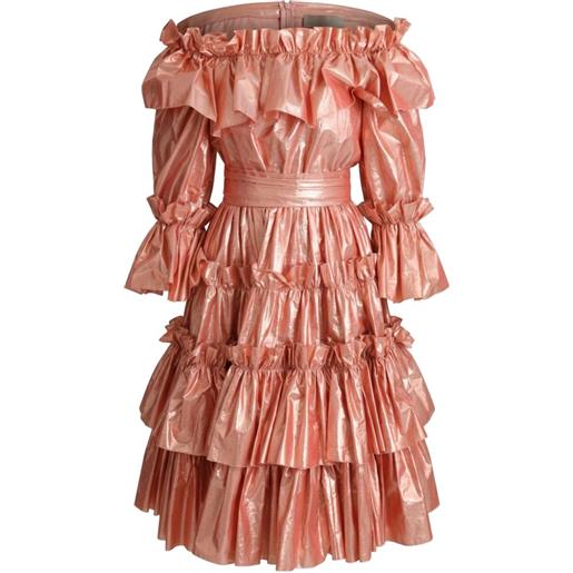 Dolce & Gabbana abito corto con ruches e arricciature - rosa