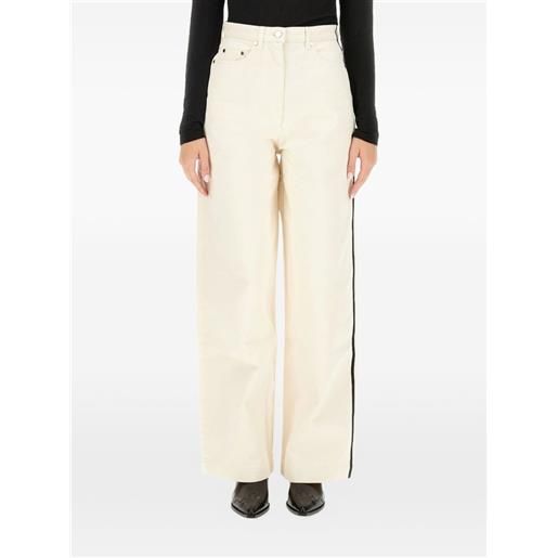 Peter Do jeans a gamba ampia - bianco