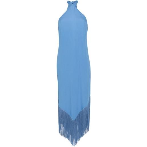 Taller Marmo abito lungo con scollo all'americana - blu