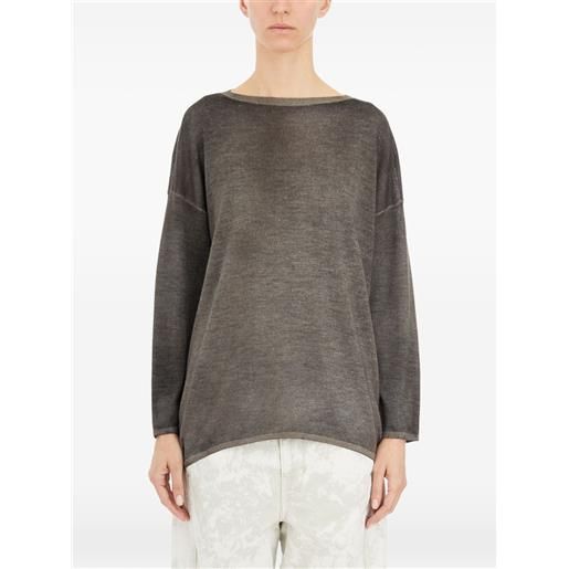 Avant Toi maglione in cashmere con scollo a barca - marrone