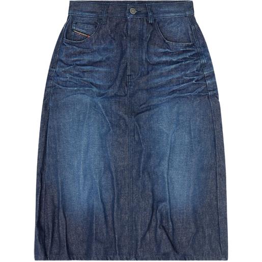 Diesel gonna denim con effetto schiarito - blu