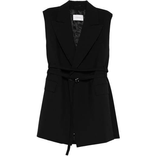 Sportmax blazer con cintura - nero