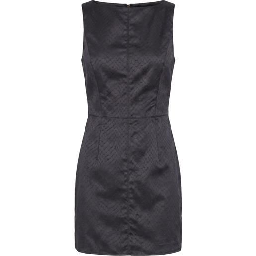 Elisabetta Franchi taffeta mini dress with fish scale pattern - nero
