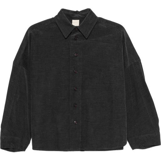 SOH camicia effetto velluto a coste - grigio