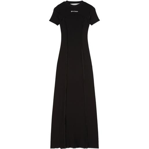 Palm Angels abito lungo con ricamo - nero