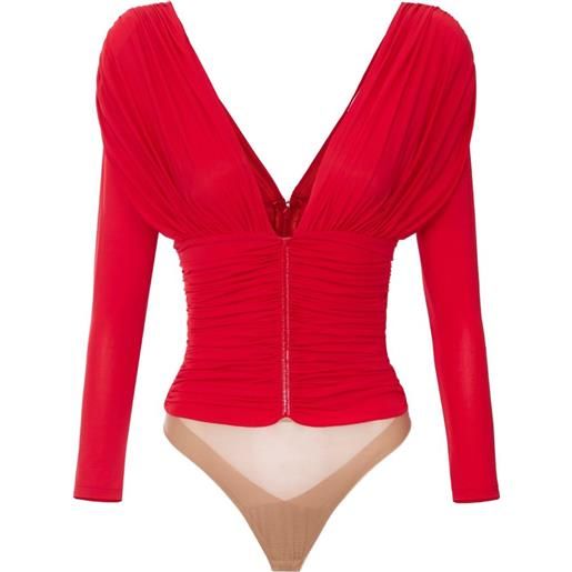 Elisabetta Franchi body in crêpe - rosso