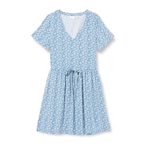 Vila vilise nua s/s v-neck short dress abito estivo donna