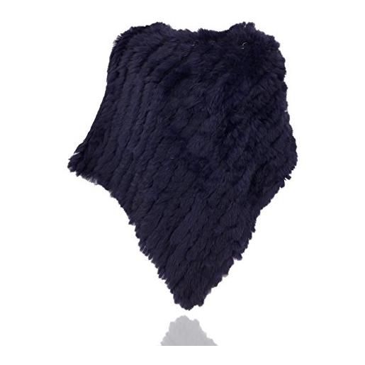 Uilor® vera pelliccia coniglio poncho in pelliccia