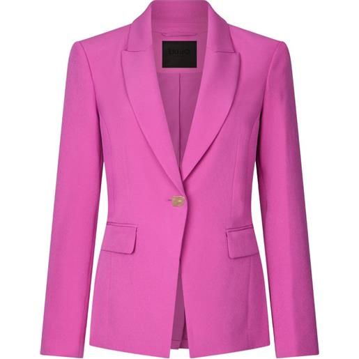 LIU JO blazer monopetto con revers a lancia - rosa
