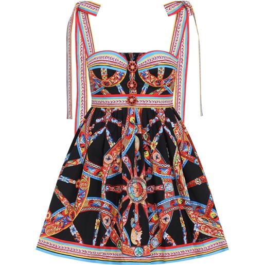 Dolce & gabbana popeline carretto mini dress
