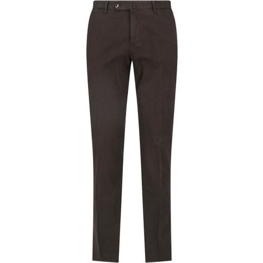 PT Torino belt-loop trousers - marrone