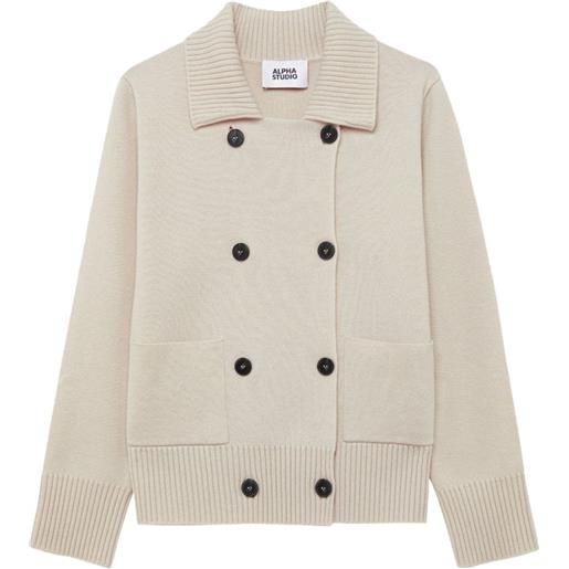ALPHA STUDIO cardigan doppiopetto - toni neutri