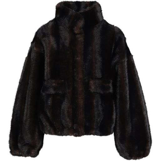 Apparis iris cropped bomber jacket - nero