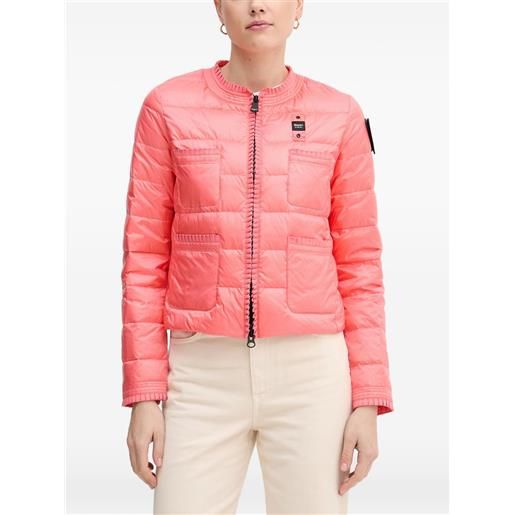 Blauer piumino classical chic trapuntato con volant - rosa