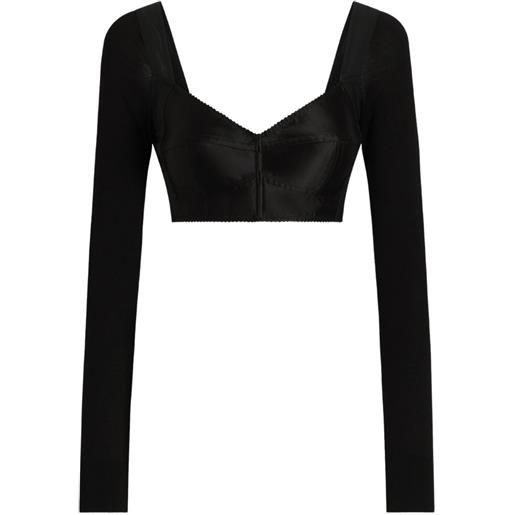Dolce & Gabbana bustino con finitura satinata - nero