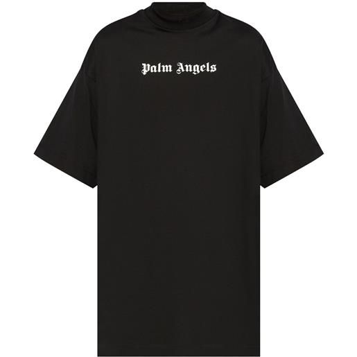 Palm Angels abito modello t-shirt con stampa - nero