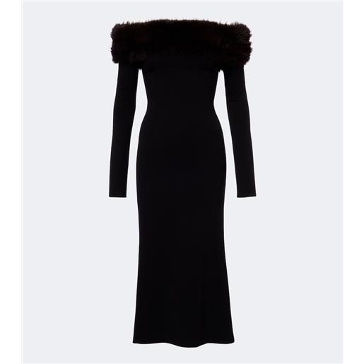 David Koma abito midi off-shoulder