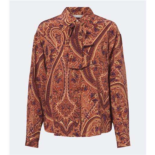 Ulla Johnson blusa lise in crêpe de chine di seta